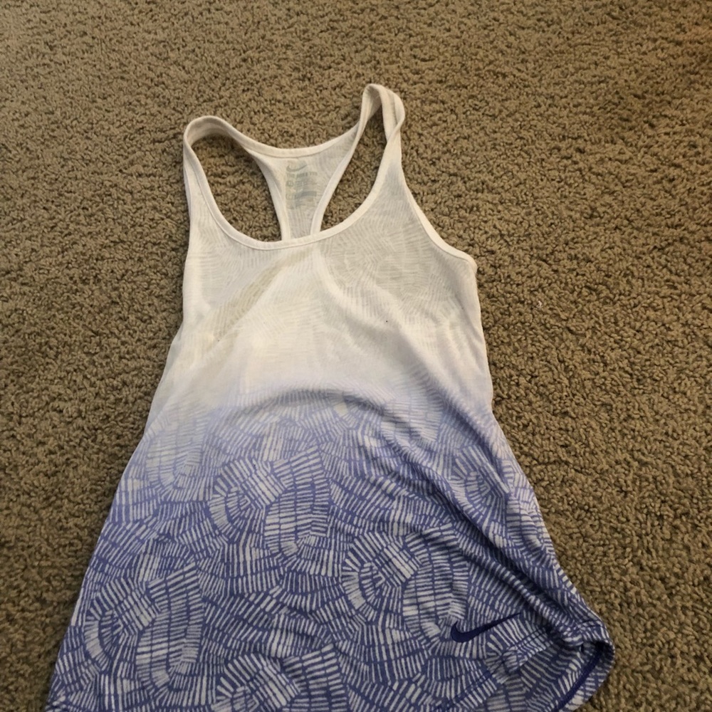 Blue ombré tank top
